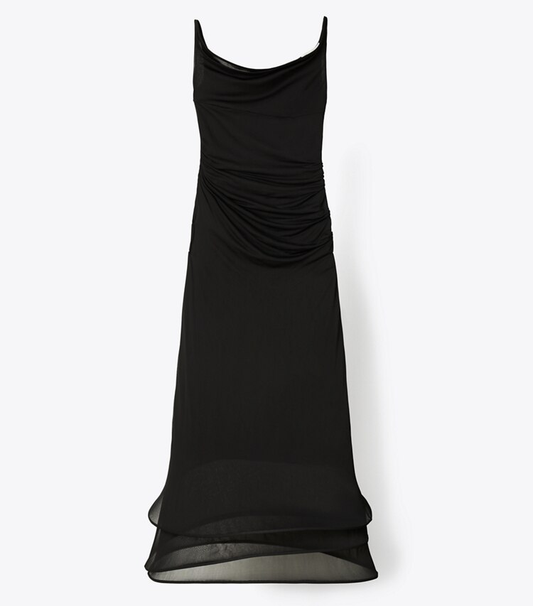 Tory Burch designer dresses Long Hoops Dress in Black front