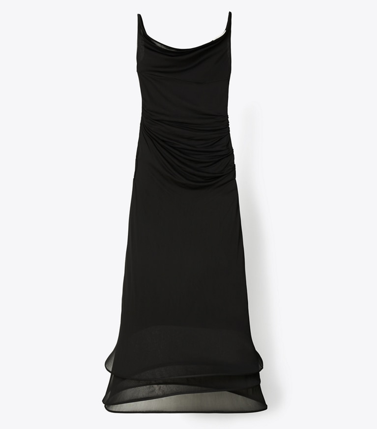 Tory Burch designer dresses Long Hoops Dress in Black front