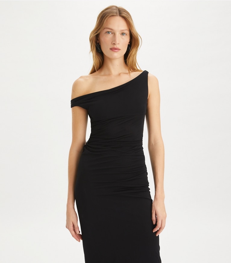 Tory Burch designer dresses Long Hoops Dress in Black front