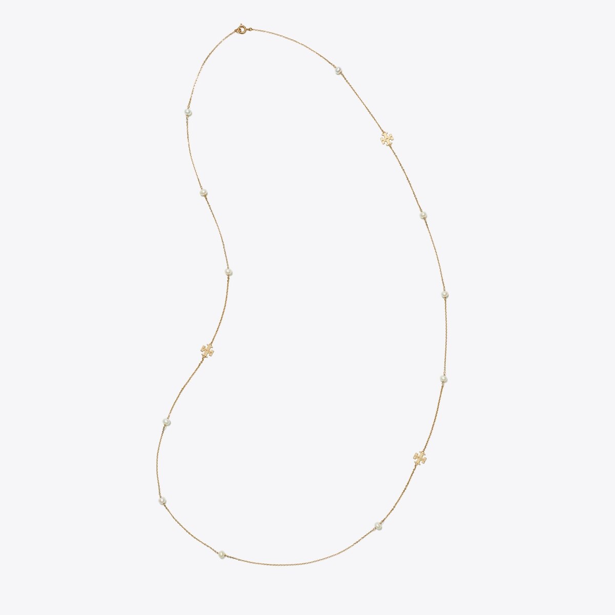 Tory Burch Evie long gold & offers enamel bead Necklace