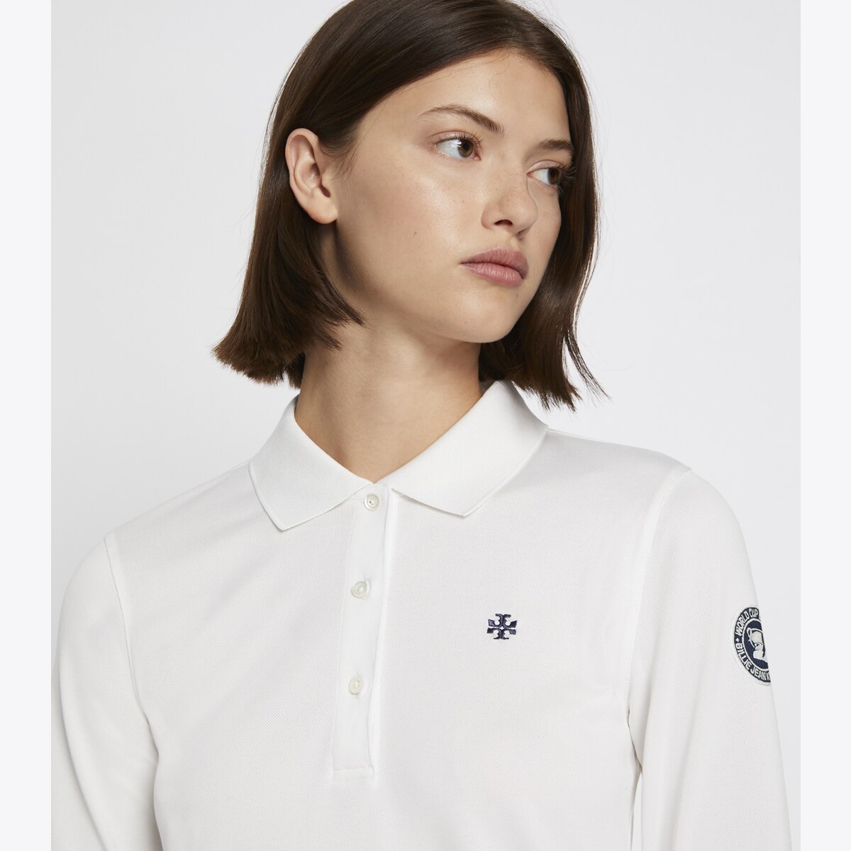 Long-Sleeve Polo: Women's Designer Tops | Tory Sport