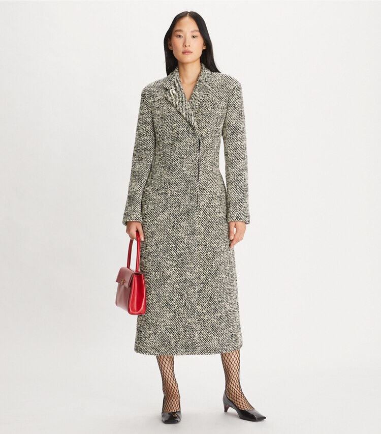TORY BURCH LONG TWEED COAT