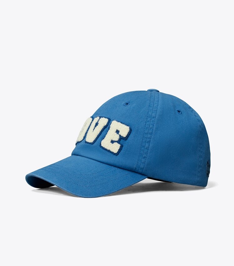 Tory Sport designer hats Love Cap in Blue Wash angle
