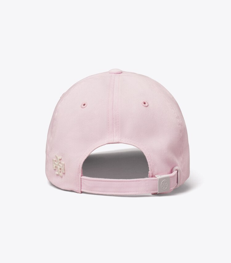 Tory Sport designer hats Love Cap in Cotton Pink back