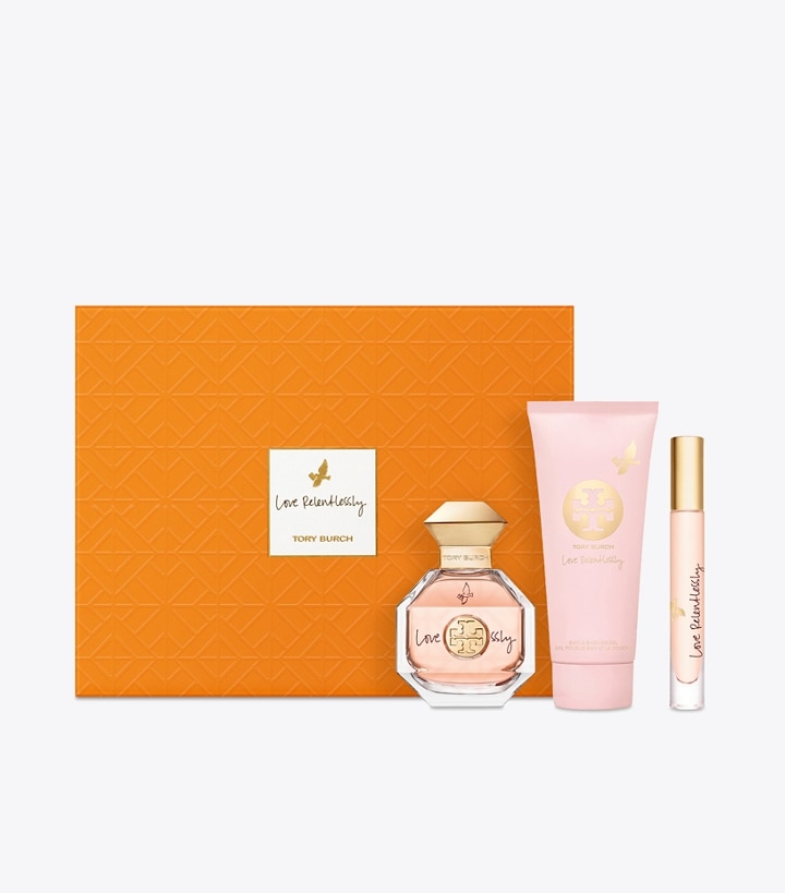 Introducir 98+ imagen tory burch perfume love relentlessly gift set