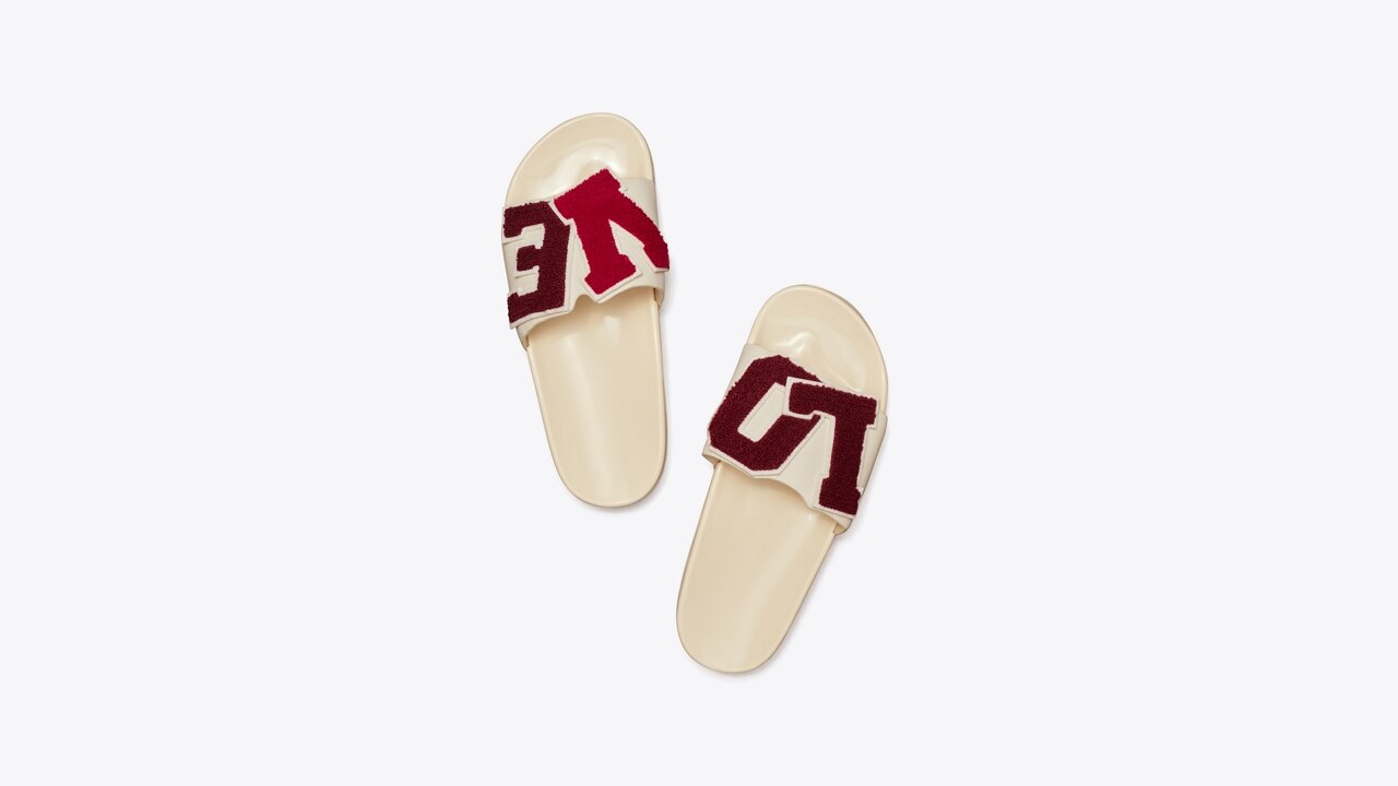 Tory burch best sale pink slides