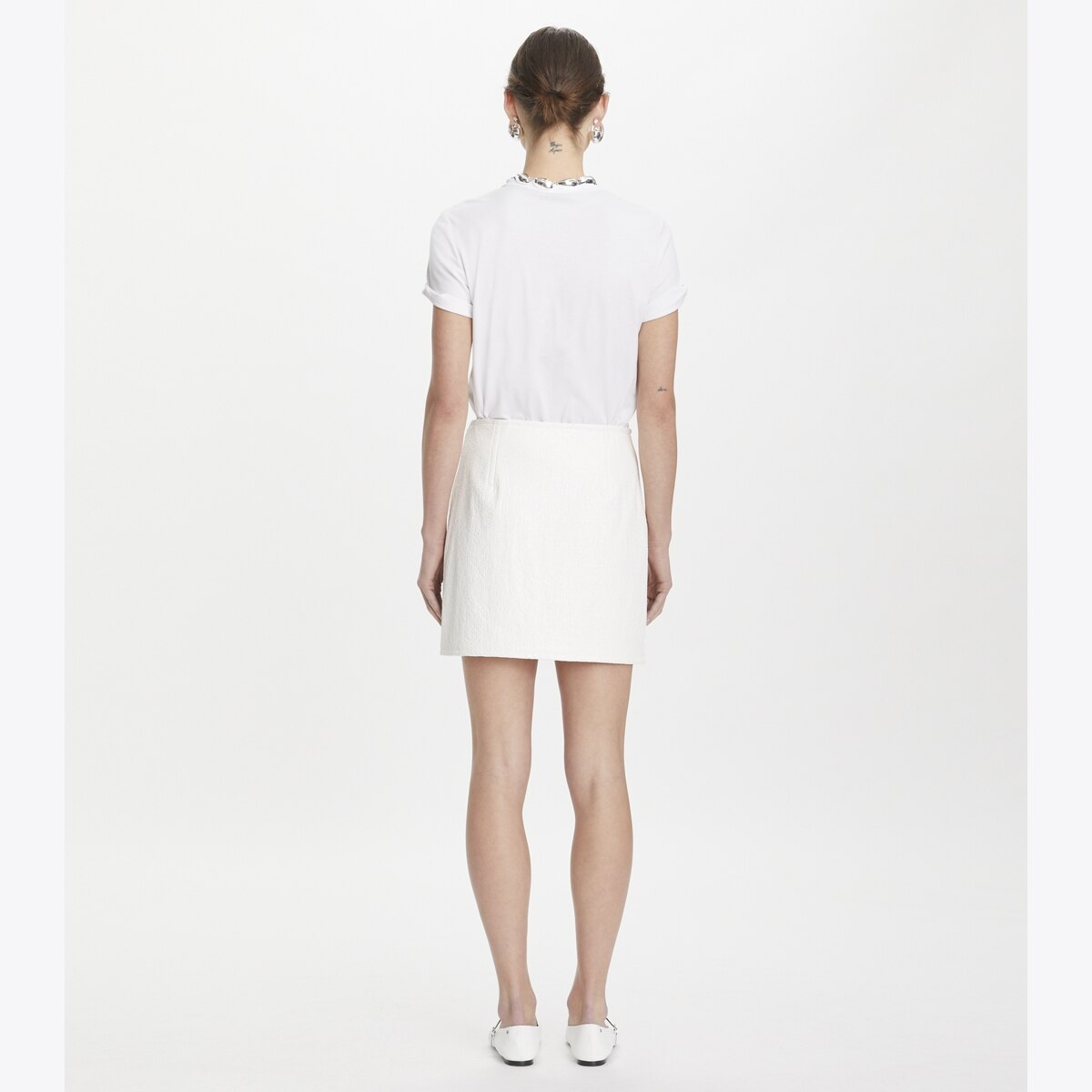 Tシャツ・カットソー TORY BURCH Women Tunic Tops 167433 100 WHITE Lucky Duck Cotton T-shirt: Women's Designer Tops | Tory Burch