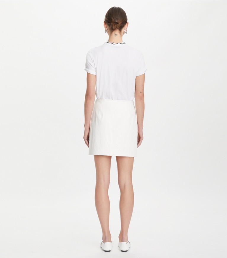 Tory Burch designer tops Lucky Duck Cotton T-shirt in White Charm Duck T-Shirt front