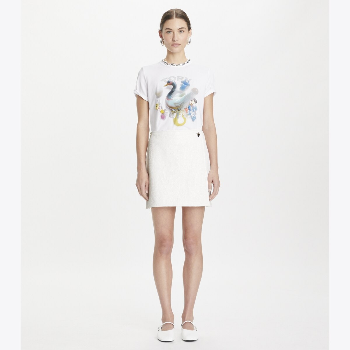 【Tory Burch】ラッキーダックTシャツ Lucky Duck Cotton T-shirt: Women's Designer Tops | Tory Burch