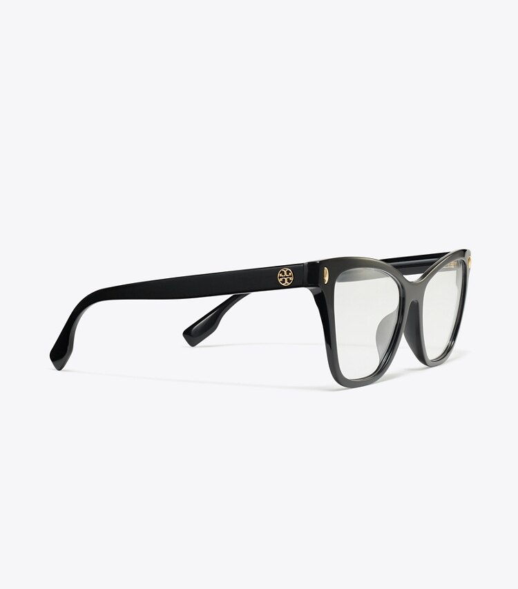 Tory Burch designer lunettes Lunettes œil de chat Miller dans BLACK détails