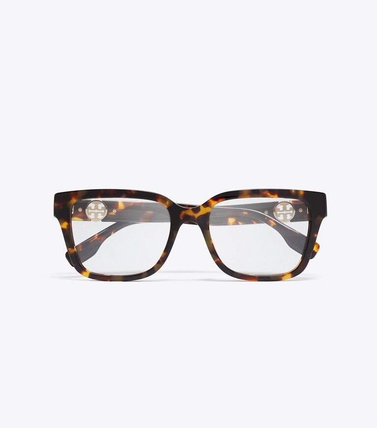 Tory Burch designer lunettes Lunettes carrées Miller dans DARK TORTOISE vue du dessus