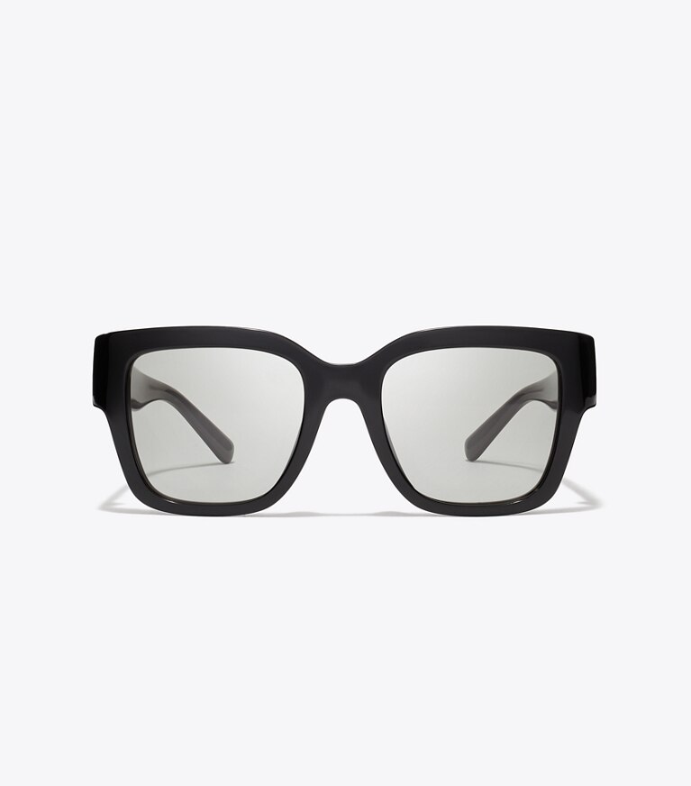 Tory Burch designer lunettes Lunettes de soleil carrées Miller in BLACK/GRAY GRADIENT front