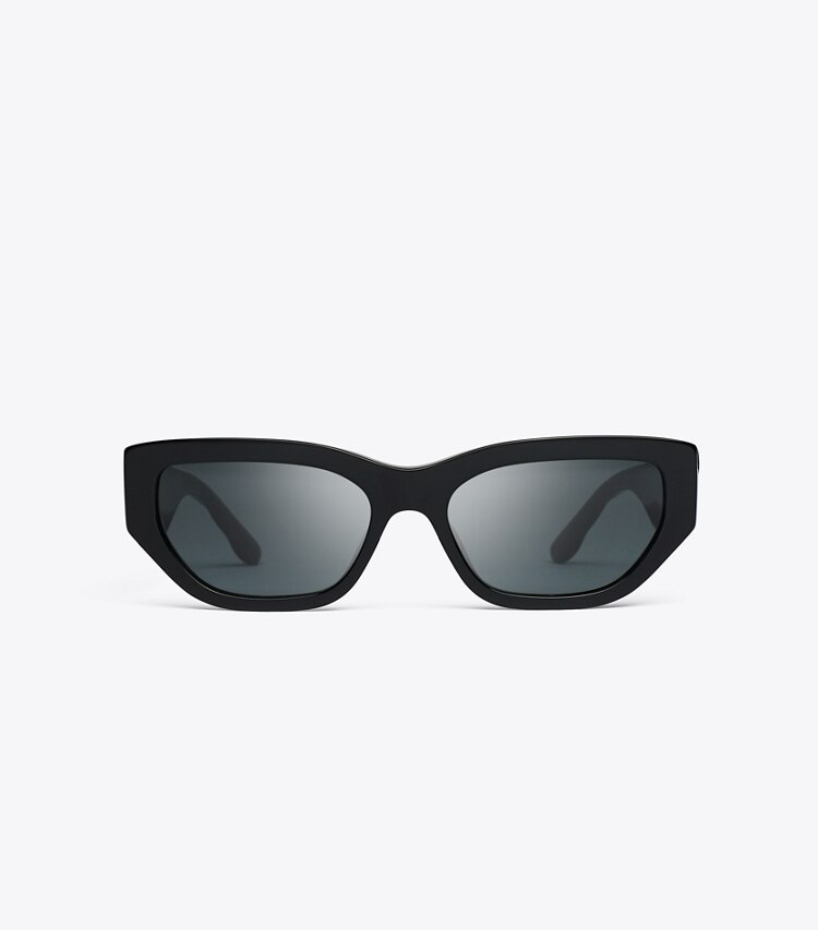 Tory Burch designer lunettes Lunettes de soleil Cat Eye Kira in BLACK/DARK GREY front