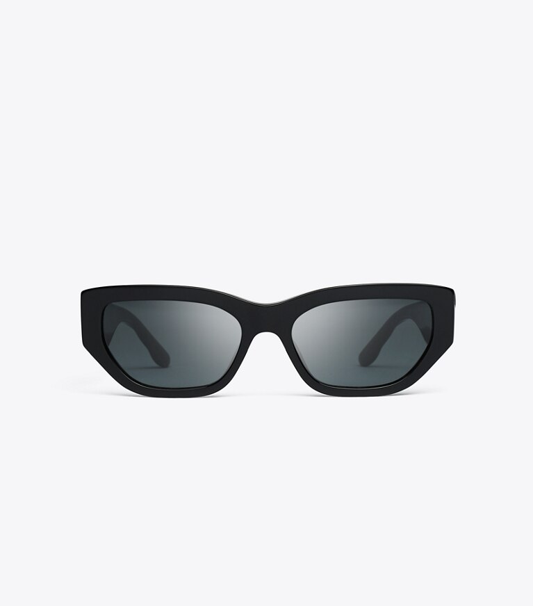 Tory Burch designer lunettes Lunettes de soleil Cat Eye Kira in BLACK/DARK GREY front