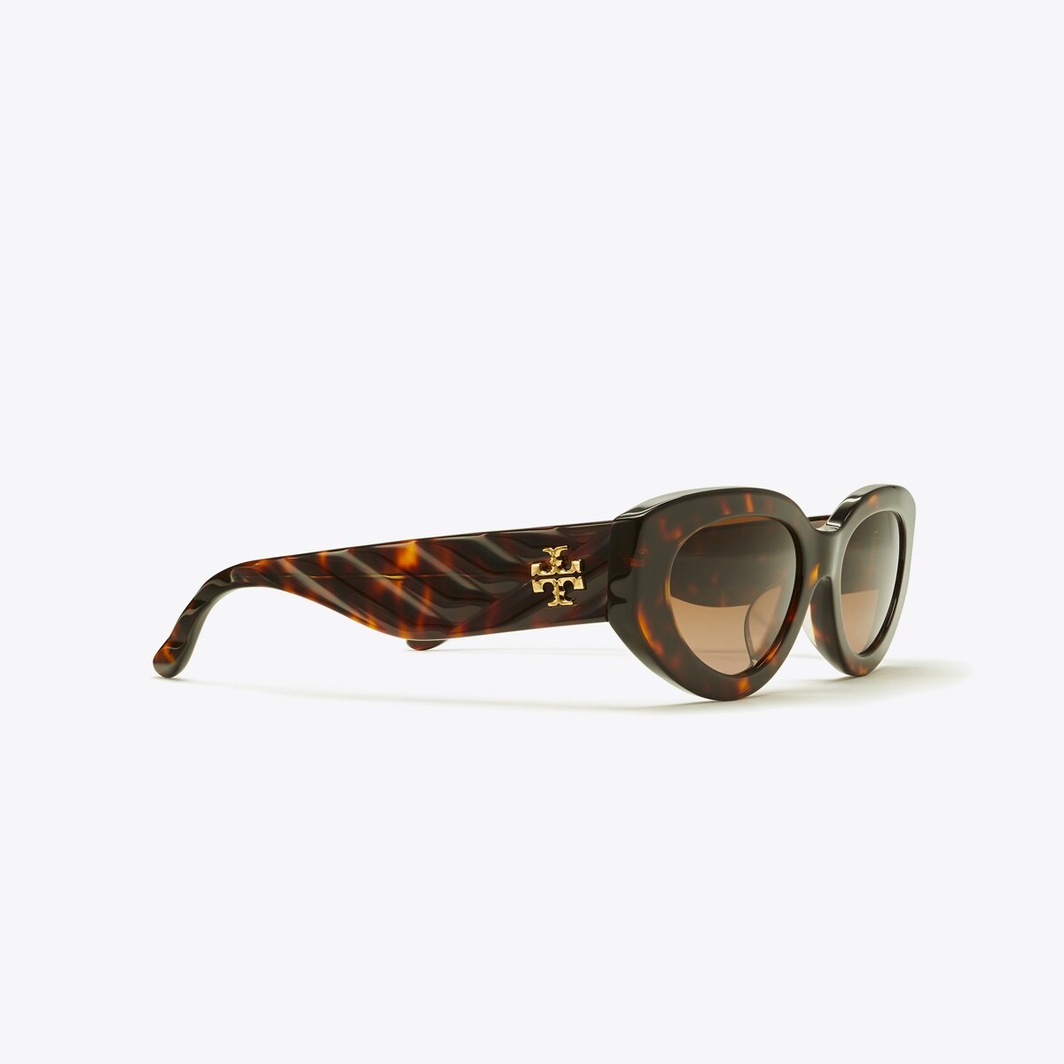【Tory Burch】KIRA キャットアイ サングラス Dark Tortoise Tory Burch Kira Cat Eye Non-Polarized Sunglasses - Black
