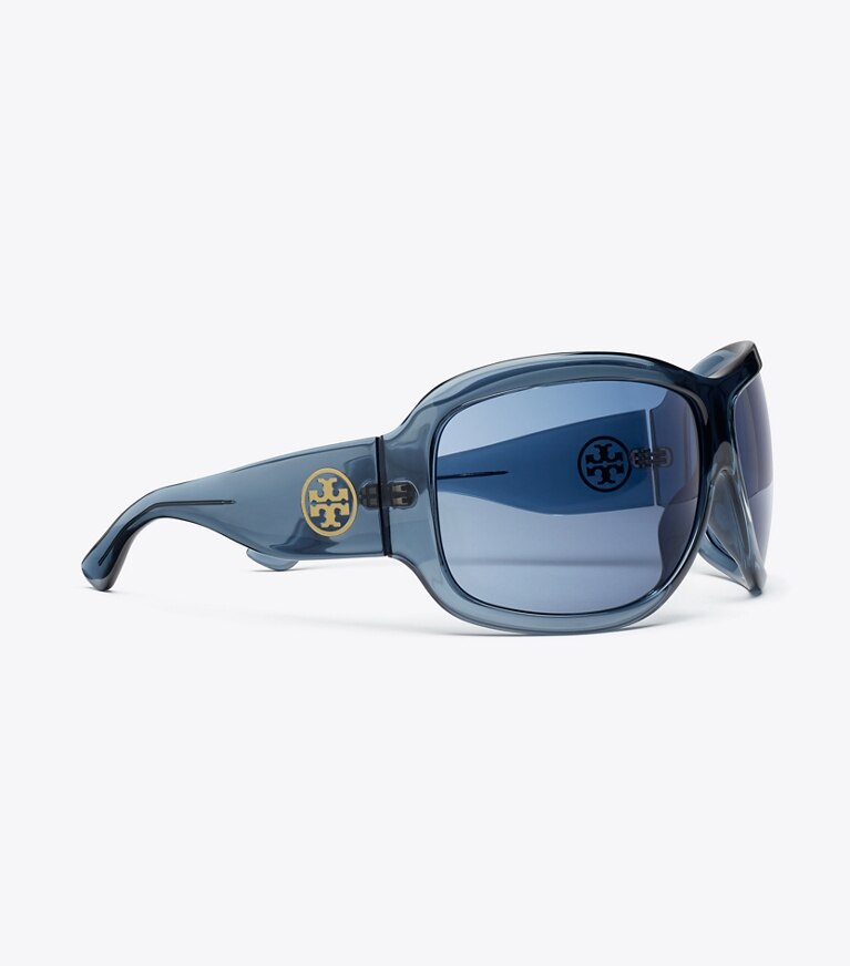Tory Burch designer lunettes Lunettes de soleil du défilé in TRANSPARENT NAVY/DARK BLUE informations