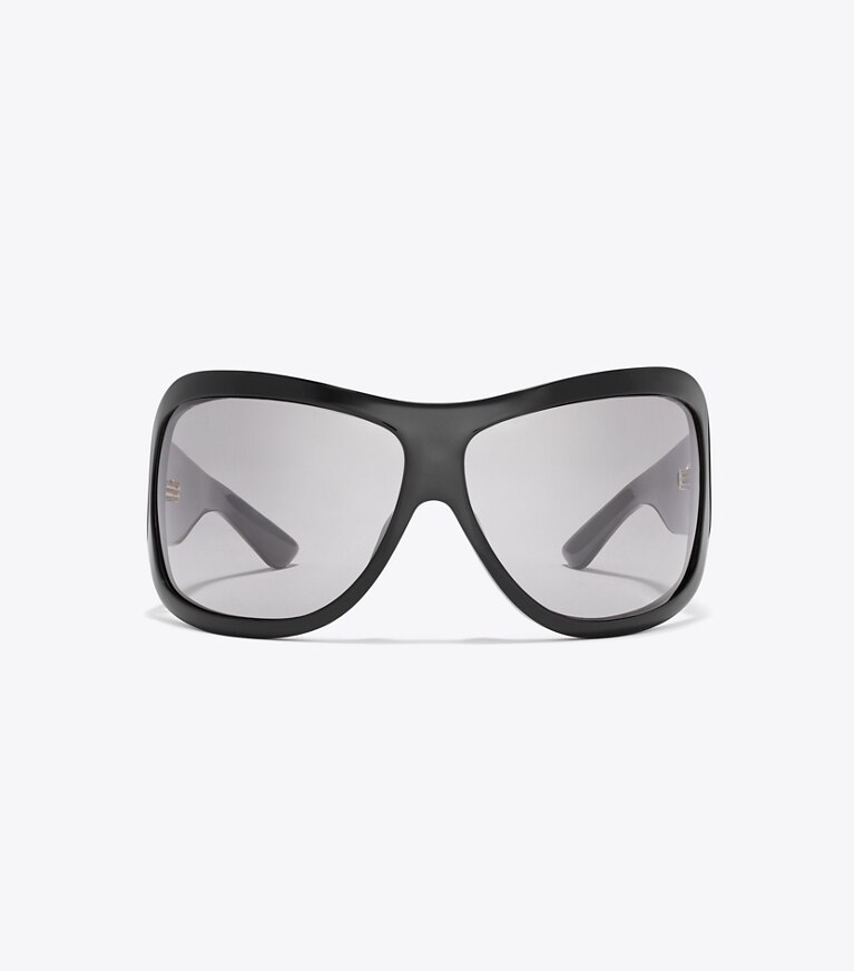 Tory Burch designer lunettes Lunettes de soleil du défilé in BLACK/GREY front
