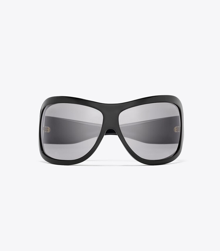 Tory Burch designer lunettes Lunettes de soleil du défilé in BLACK/GREY dessus