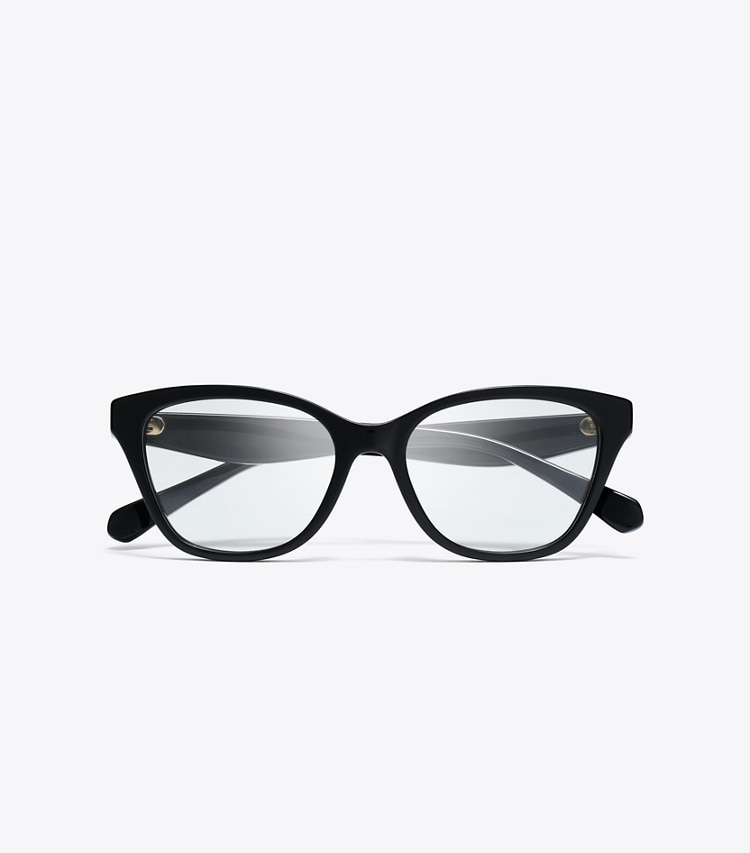 Tory Burch designer lunettes Lunettes de vue œil de chat Kira dans BLACK vue du dessus