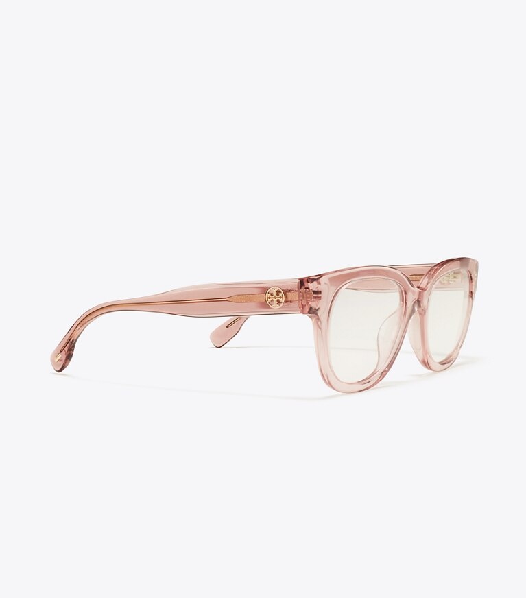 Tory Burch designer lunettes Lunettes de vue Miller Square dans TRANSPARENT LIGHT PINK détails