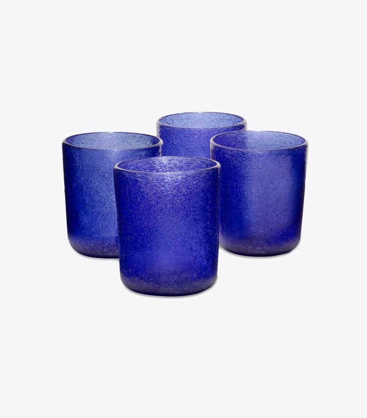 Tory Burch designer tabletop & drinkware Mackey Old Fashioned, Set Of Four in Blue group