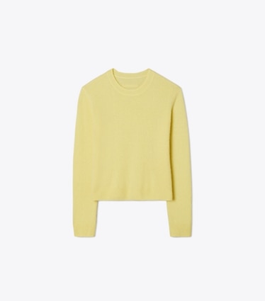 Tory Burch designer maglioni Maglia in cashmere misto seta in Soft Lumen front