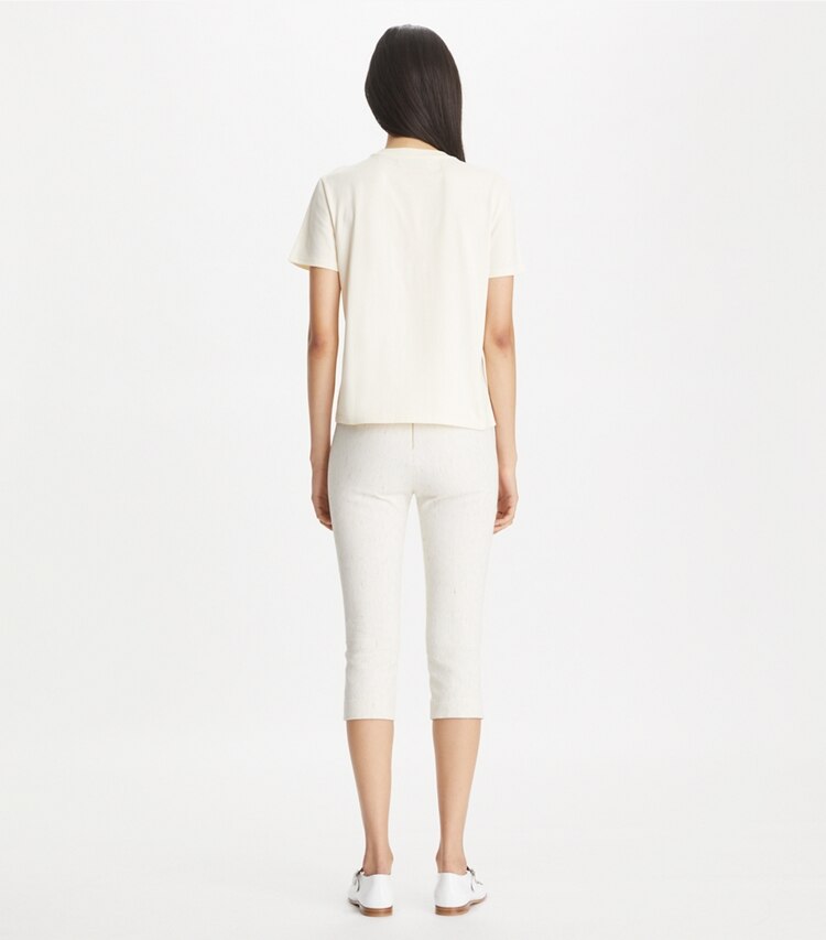 Tory Burch designer tops Maglietta in cotone Cheeky Rabbit in French Cream on model back