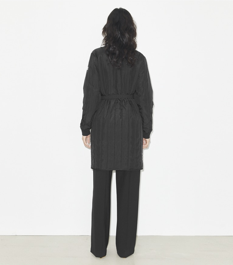 Tory Burch designer manteaux Manteau matelassé en nylon in Black front