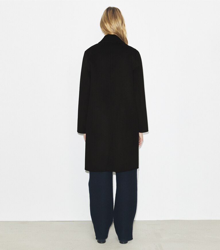 Tory Burch designer manteaux Manteau T Monogram en laine jacquard in Black/T Monogram Jacquard Combo D front