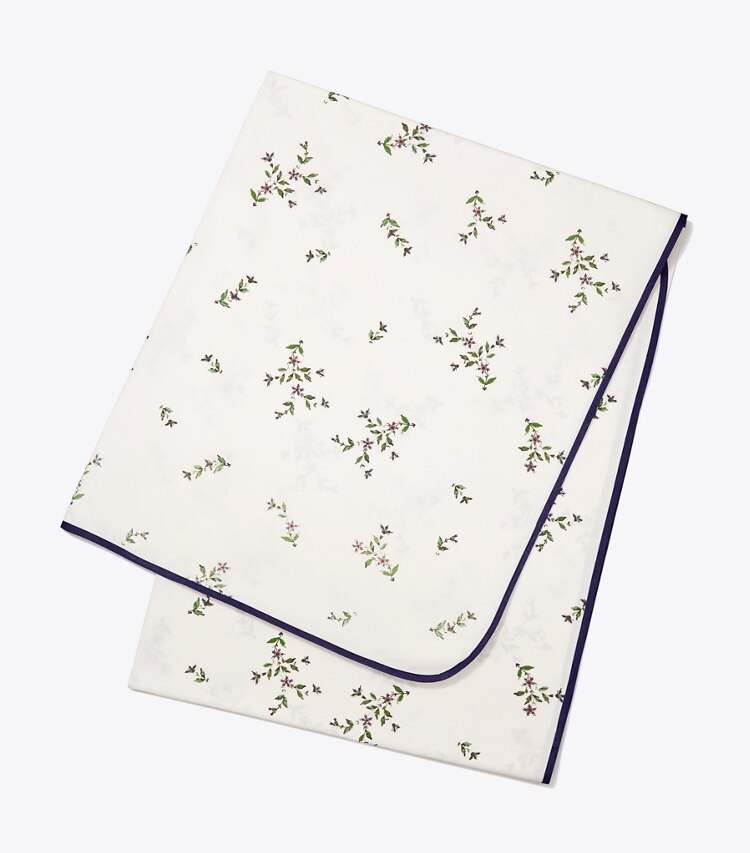 Tory Burch diseñador mantelería Mantel cuadrado Jolie Fleur, 70” en NEW IVORY frente