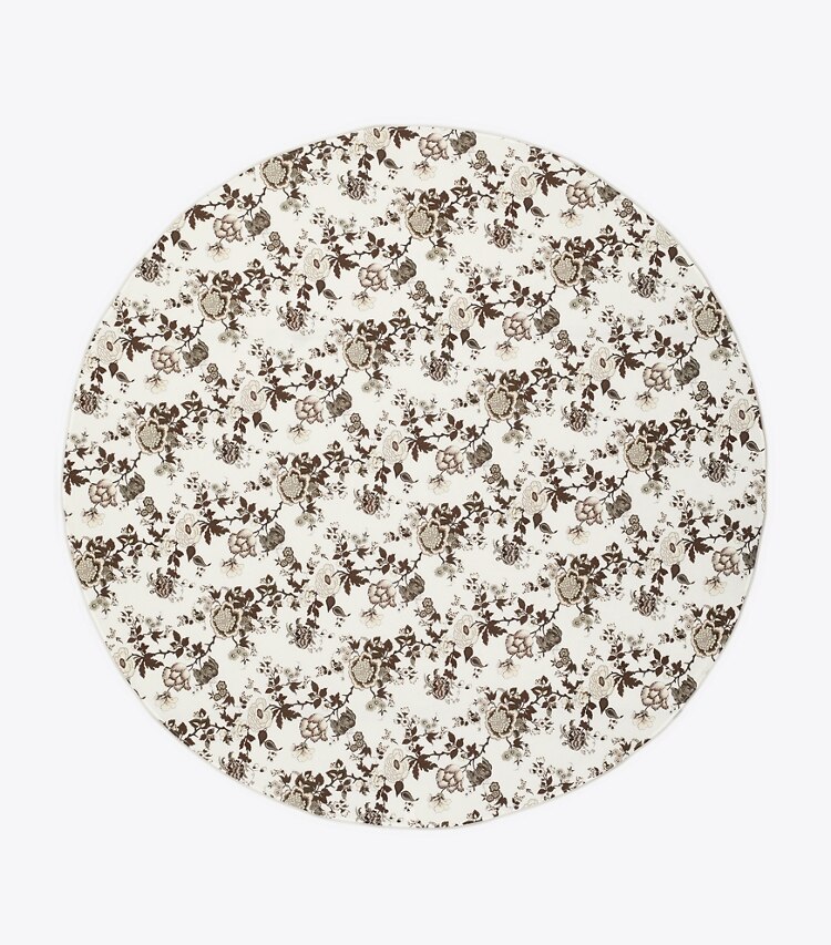 Tory Burch diseñador mantelería Mantel redondo Happy Times Bouquet, 90" (228 cm) en Brown frente