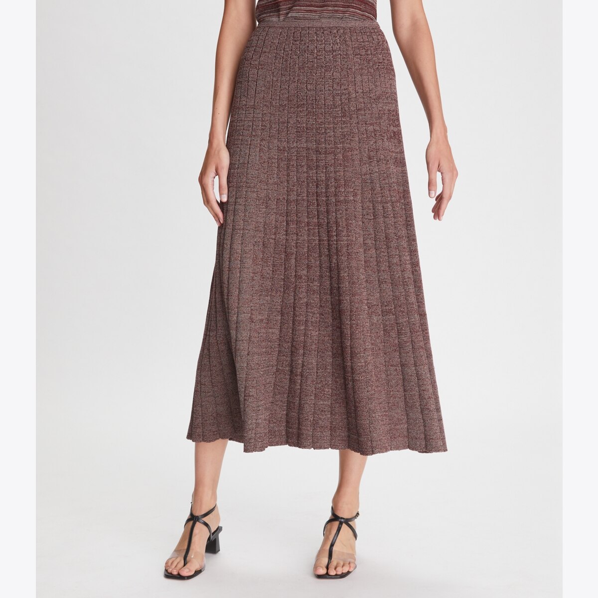スカート TORY BURCH Women Mid Skirts 170771 211 BROWN Marled Rib Skirt: Women's Designer Bottoms | Tory Burch