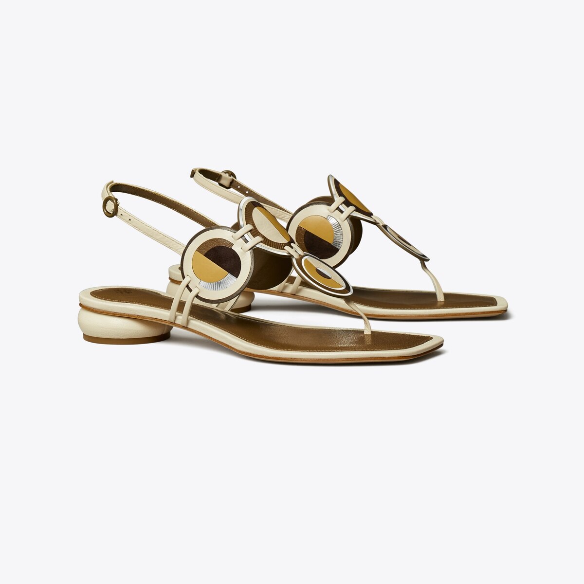 Marquetry Disk Sandal: Women's Designer Sandals | Tory Burch