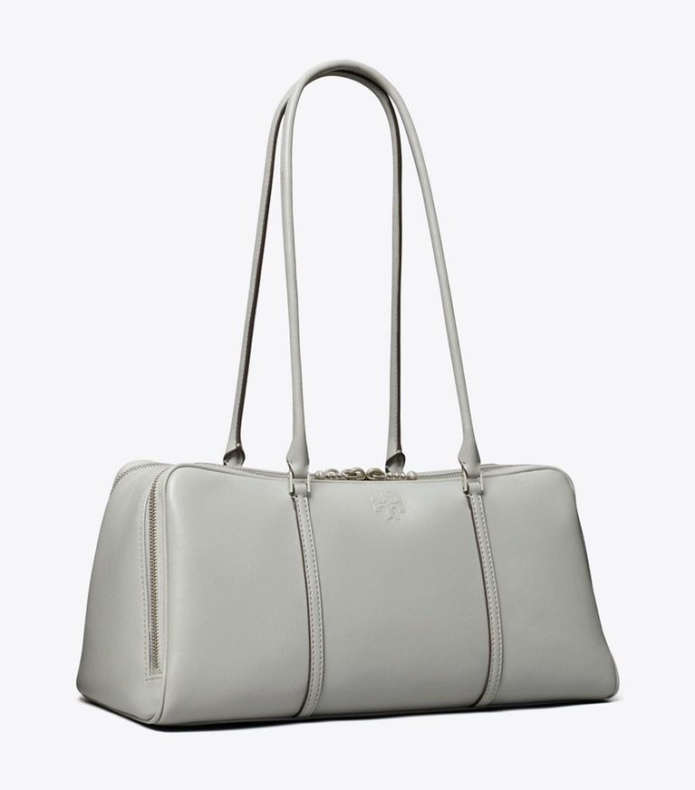 Tory Burch designer satchels Marshmallow Satchel in Loutre angle