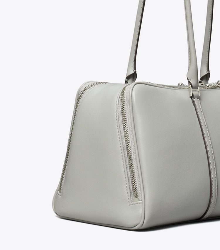 Tory Burch designer satchels Marshmallow Satchel in Loutre detail