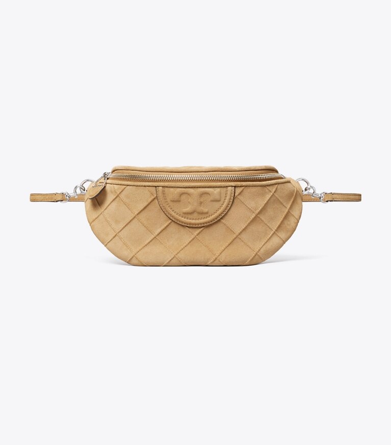 Tory Burch designer marsupio Marsupio Fleming morbido in suede in Stone additional