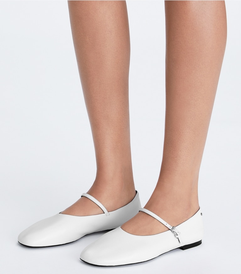 Tory Burch designer flats Mary Jane Ballet in CLOUD angle