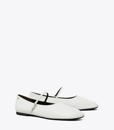 Tory Burch designer flats Mary Jane Ballet in CLOUD angle
