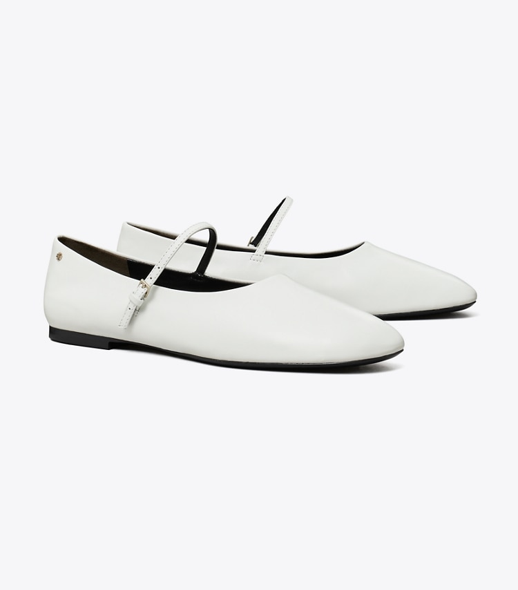 Tory Burch designer flats Mary Jane Ballet in CLOUD angle