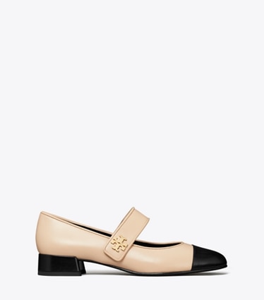 Ballerine Donna Mary Jane In Pelle PU - Scarpe Basse Eleganti E Comode, Beige
