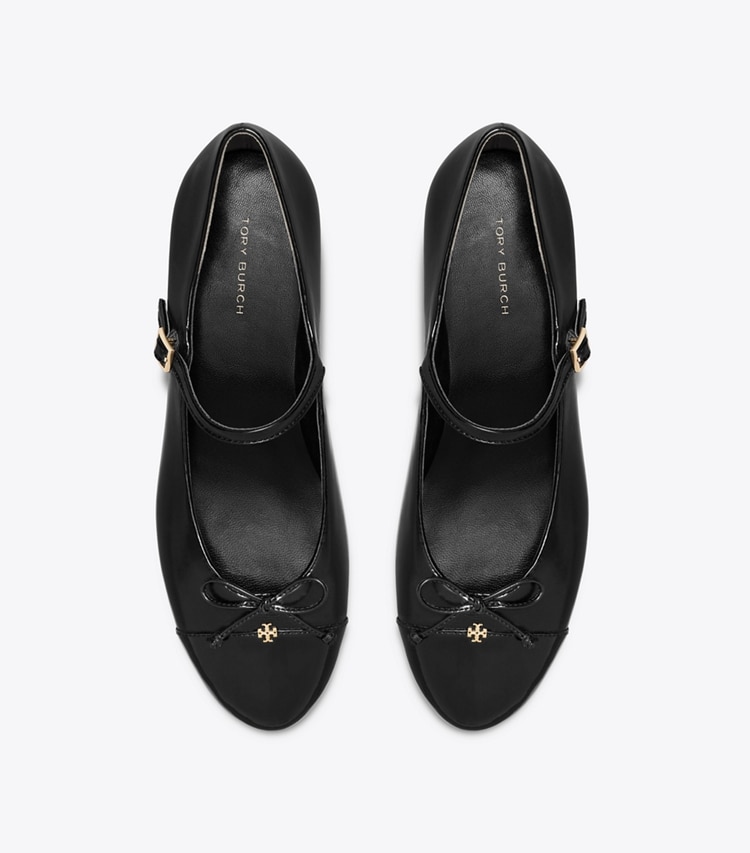 Tory Burch designer mocassini Mary Jane con punta a contrasto in PERFECT BLACK / PERFECT BLACK superiore