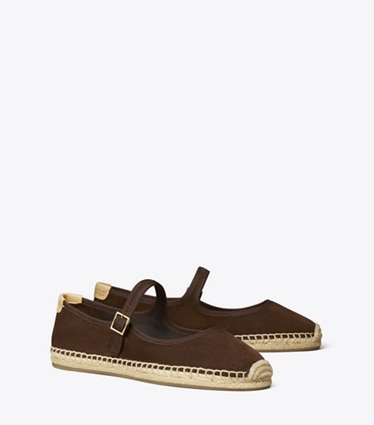 Tory Burch designer espadrilles Mary Jane Espadrille in DARK COCOA / DARK COCOA / NATURAL angle