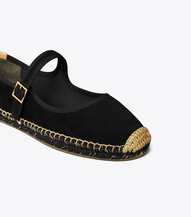Tory Burch designer espadrilles Mary Jane Espadrille in PERFECT BLACK / PERFECT BLACK / NATURAL angle