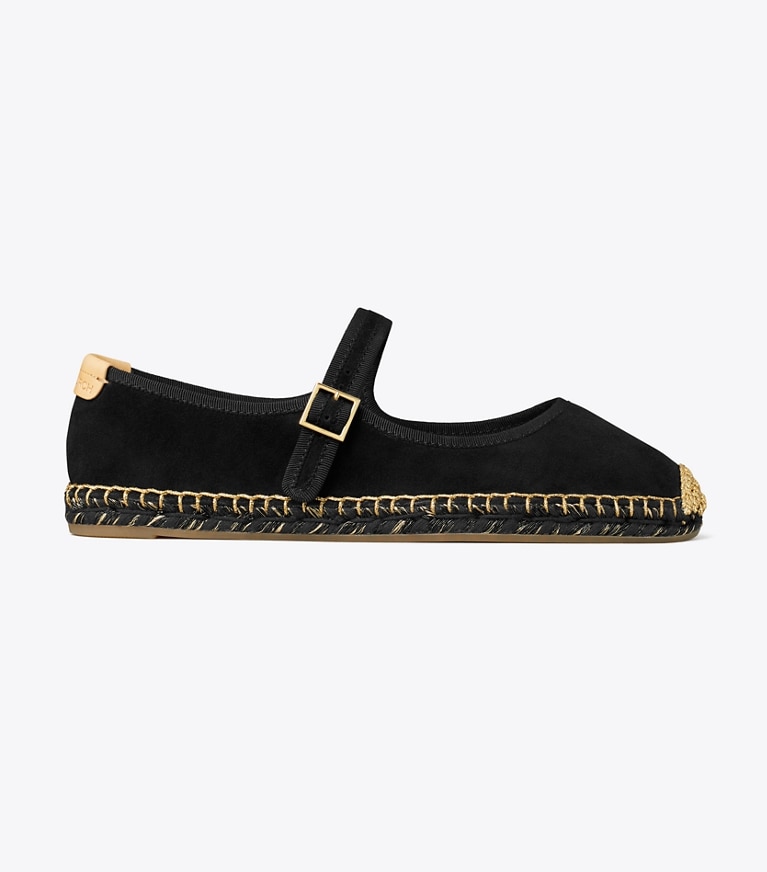 Tory Burch designer espadrilles Mary Jane Espadrille in PERFECT BLACK / PERFECT BLACK / NATURAL angle