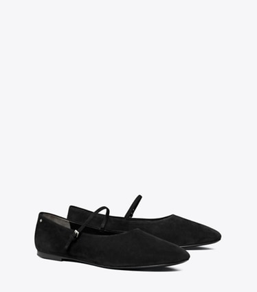 Tory Burch designer loafers Mary-Jane-Flat in BLACK angle