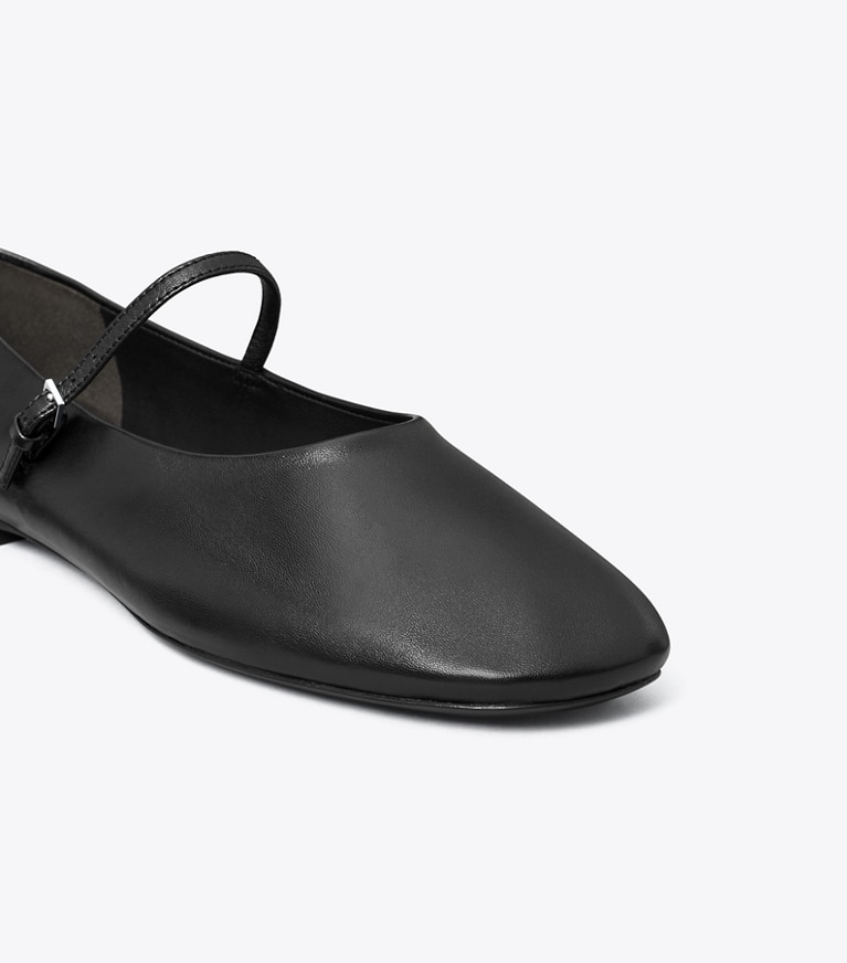 Tory Burch designer loafers Mary-Jane-Flat in PERFECT BLACK angle