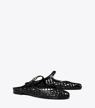 Tory Burch designer sandali Mary Jane Jelly Mellow in PERFECT BLACK / BLACK angle