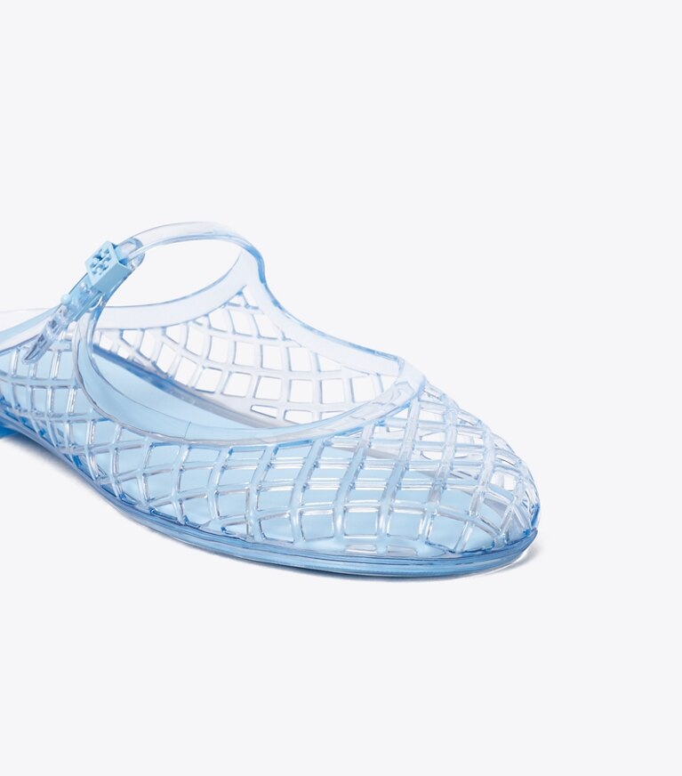Tory Burch designer sandali Mary Jane Jelly Mellow in PALE BLUE / PALE BLUE dettaglio