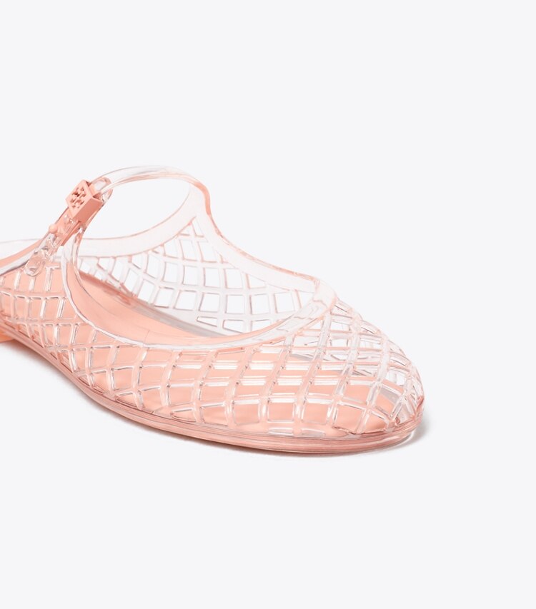 Tory Burch designer sandali Mary Jane Jelly Mellow in PINK QUARTZ / PINK QUARTZ dettaglio