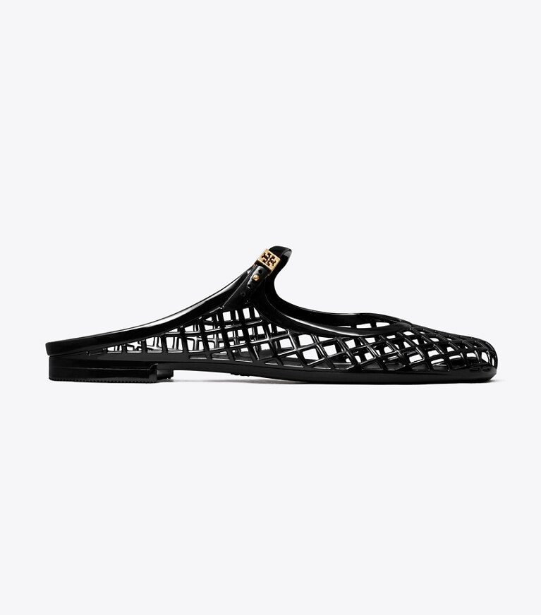 Tory Burch designer sandali Mary Jane Jelly Mellow in PERFECT BLACK / BLACK angle